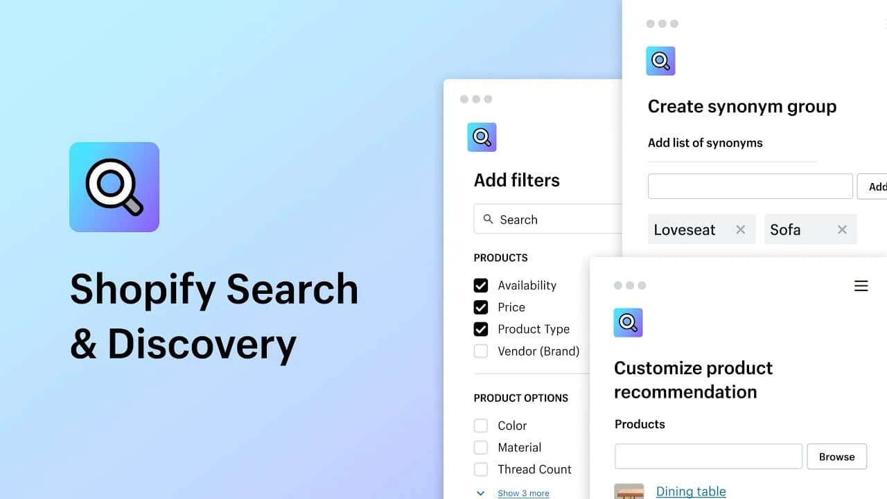 Shopify Search and discovery