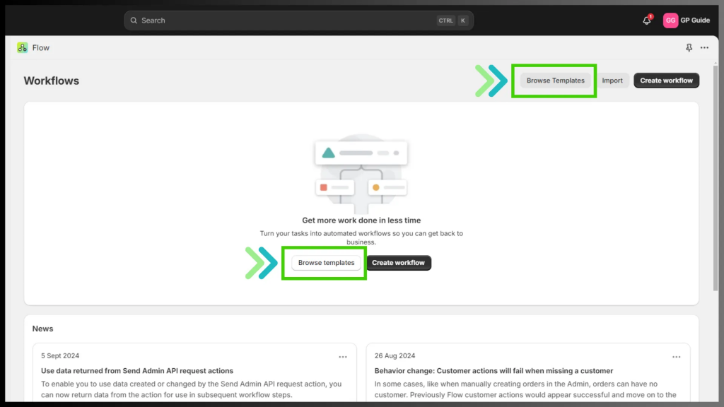 Modify Pre-Built Shopify Flow Templates: